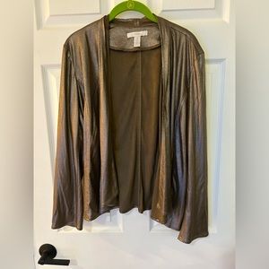 EUC Chicos Gold Bronze Metallic Jacket. Size 1 (medium, size 8)